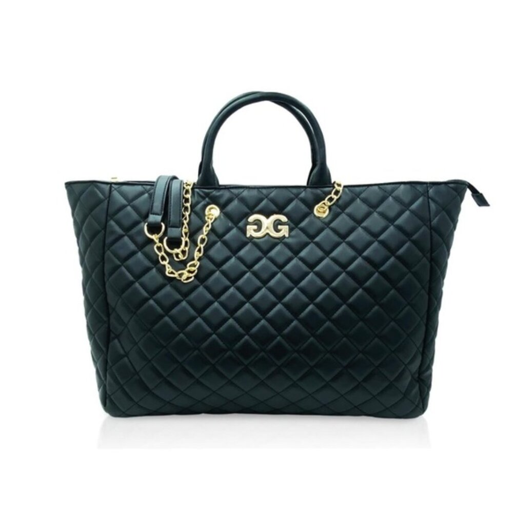 New w/ Tags Authentic Gilda Paris Large Quilted Tote Purse Diapar Laptop Bag
